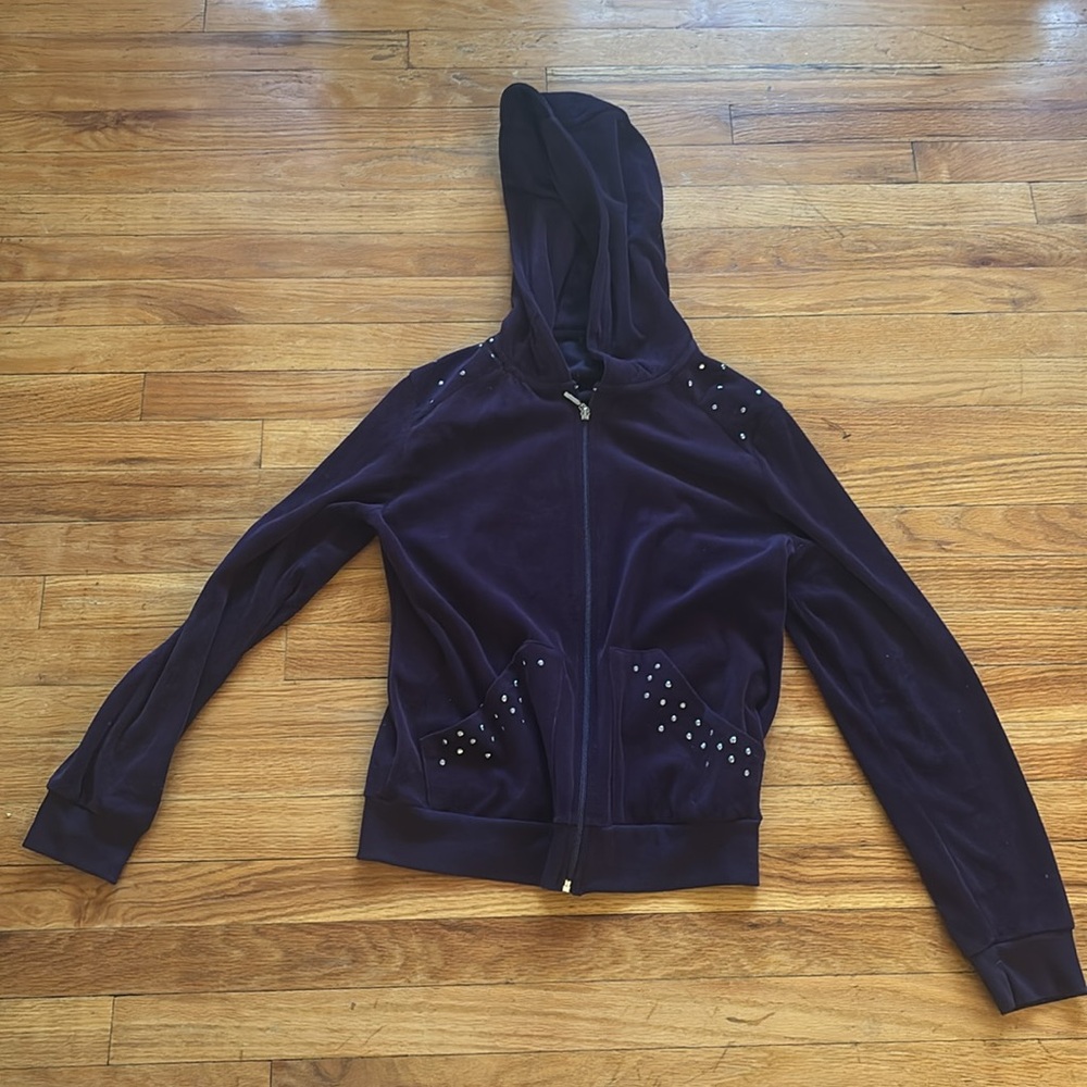 Central Park Rhinestone Velour Jacket
